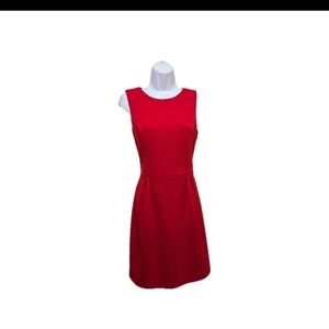 Chaps Sleeveless Sheath Dress 6 Red Classic Corpore Professional drs21